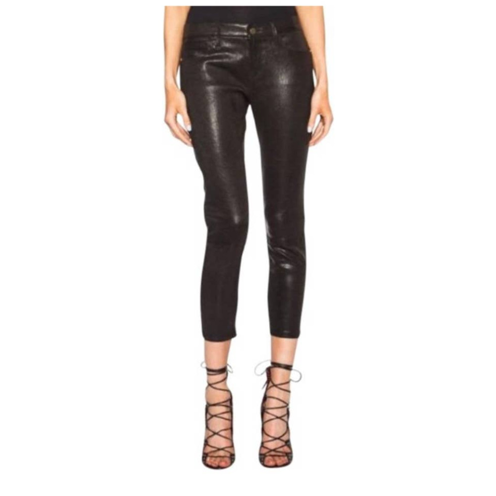 Frame Le Garçon Lamb Leather Pants Black 29
